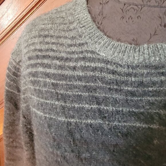 Black Brown 1826 Mens Medium Cashmere & Alpaca Blend Ombre Sweater - Picture 3 of 6